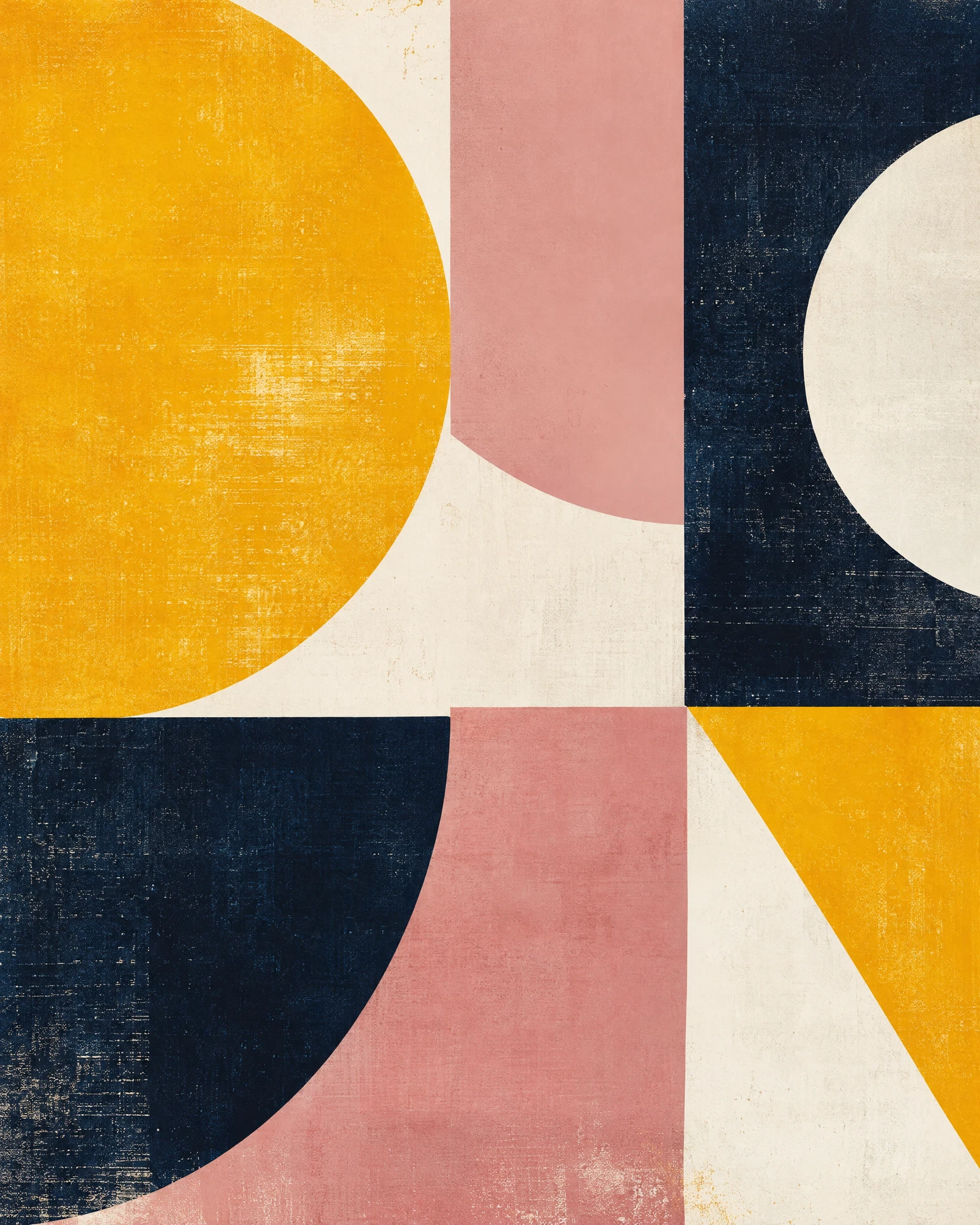 Saffron and midnight abstract fine art print